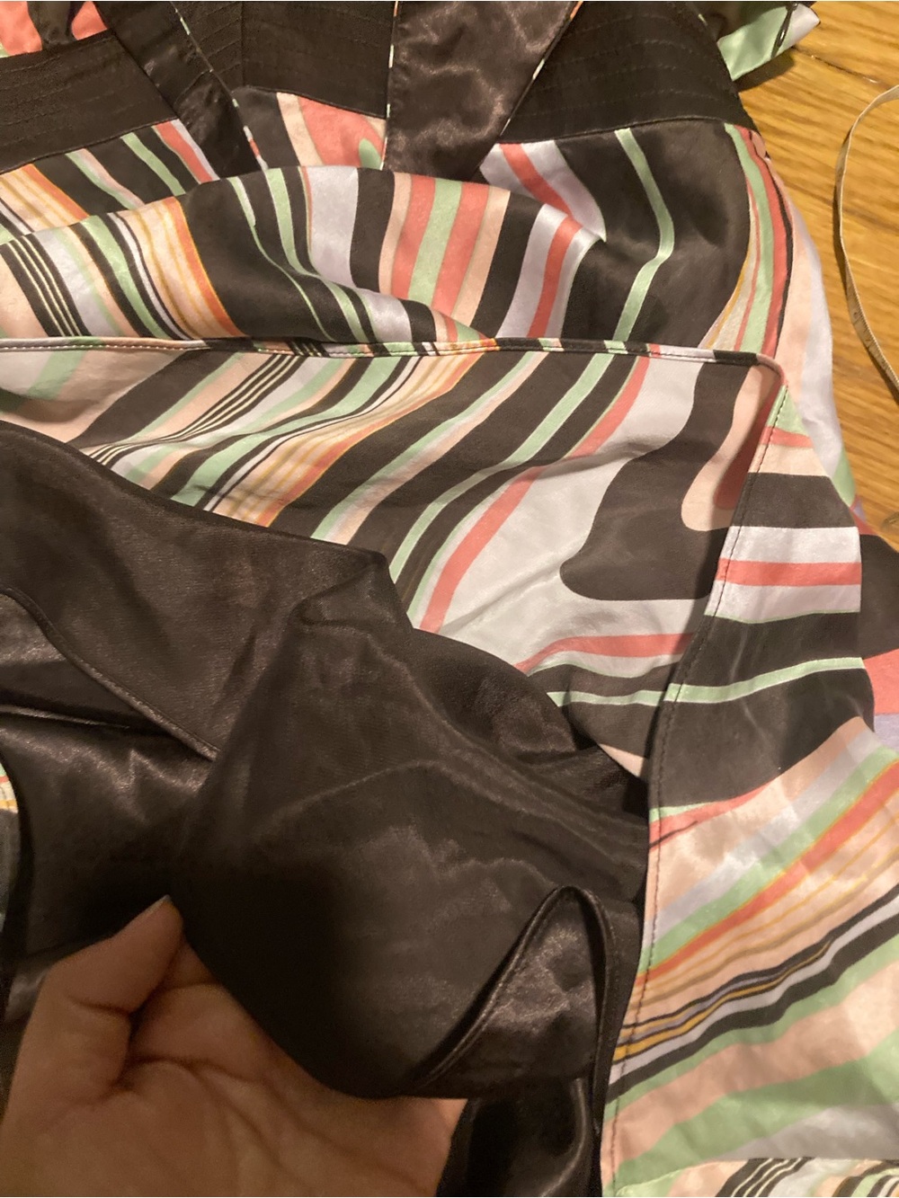 Laundry Shelli Segal 100% silk lining groovy funky midi halter dress - Picture 4 of 5